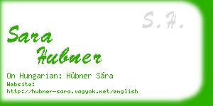 sara hubner business card